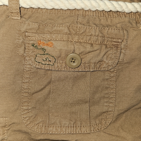 NWT! Y2k Mini Skirt Cargo Old Navy Ultra Low Waist Khaki Rope Belt 2000s NEW - Picture 7 of 16